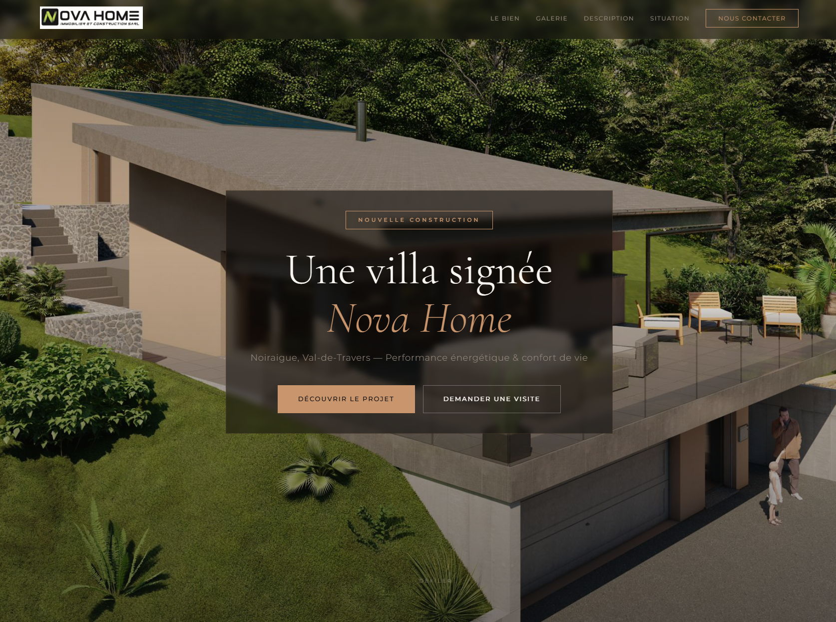 Site web Nova Home SARL — construction et immobilier Suisse