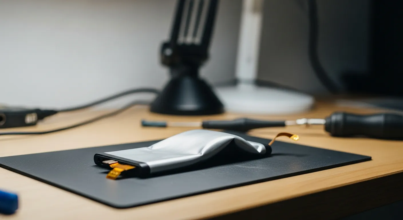 Batterie de smartphone gonflée