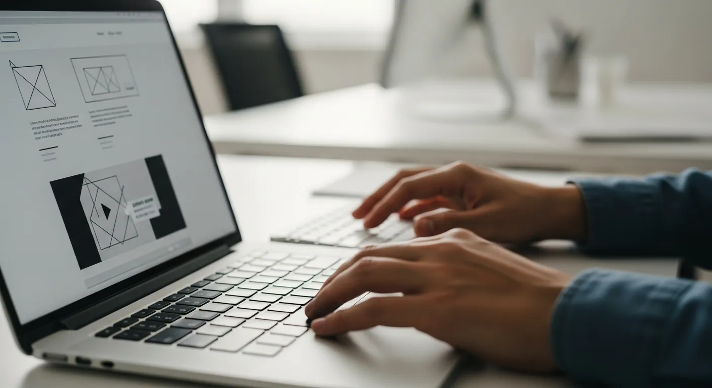 Création d'un site internet professionnel (gros plan)