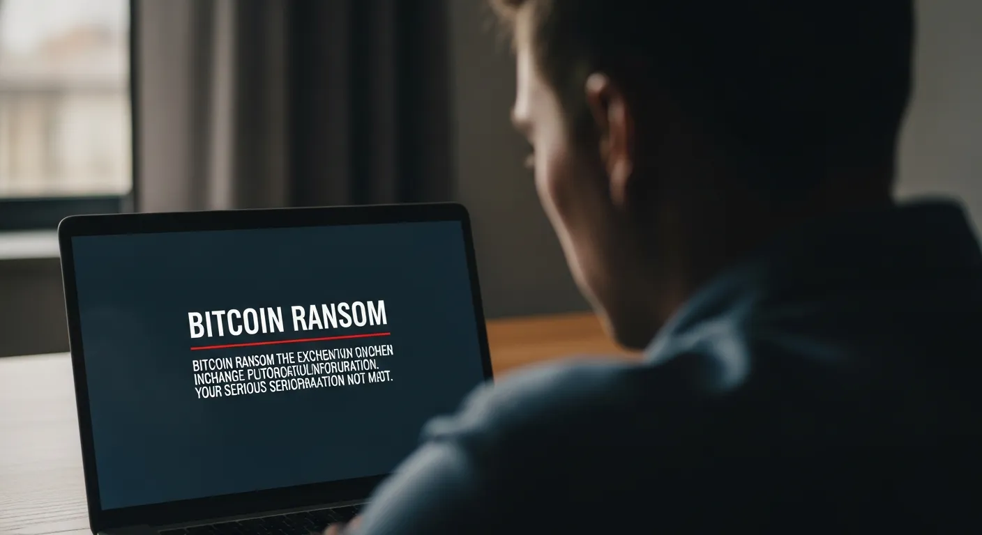 Email de chantage réclamant une rançon — technicien CyberClinique
