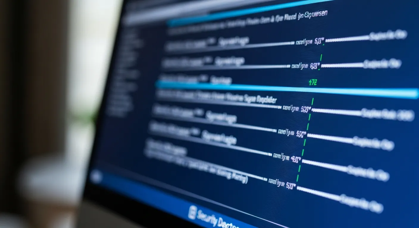Détection d'un logiciel espion sur PC (gros plan)
