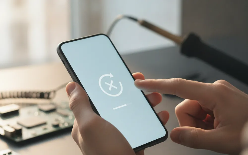 Nouveau smartphone déballé à côté d'un ancien téléphone