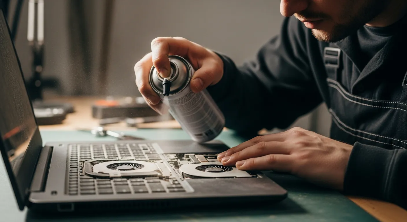 Nettoyage du ventilateur d'un PC en surchauffe