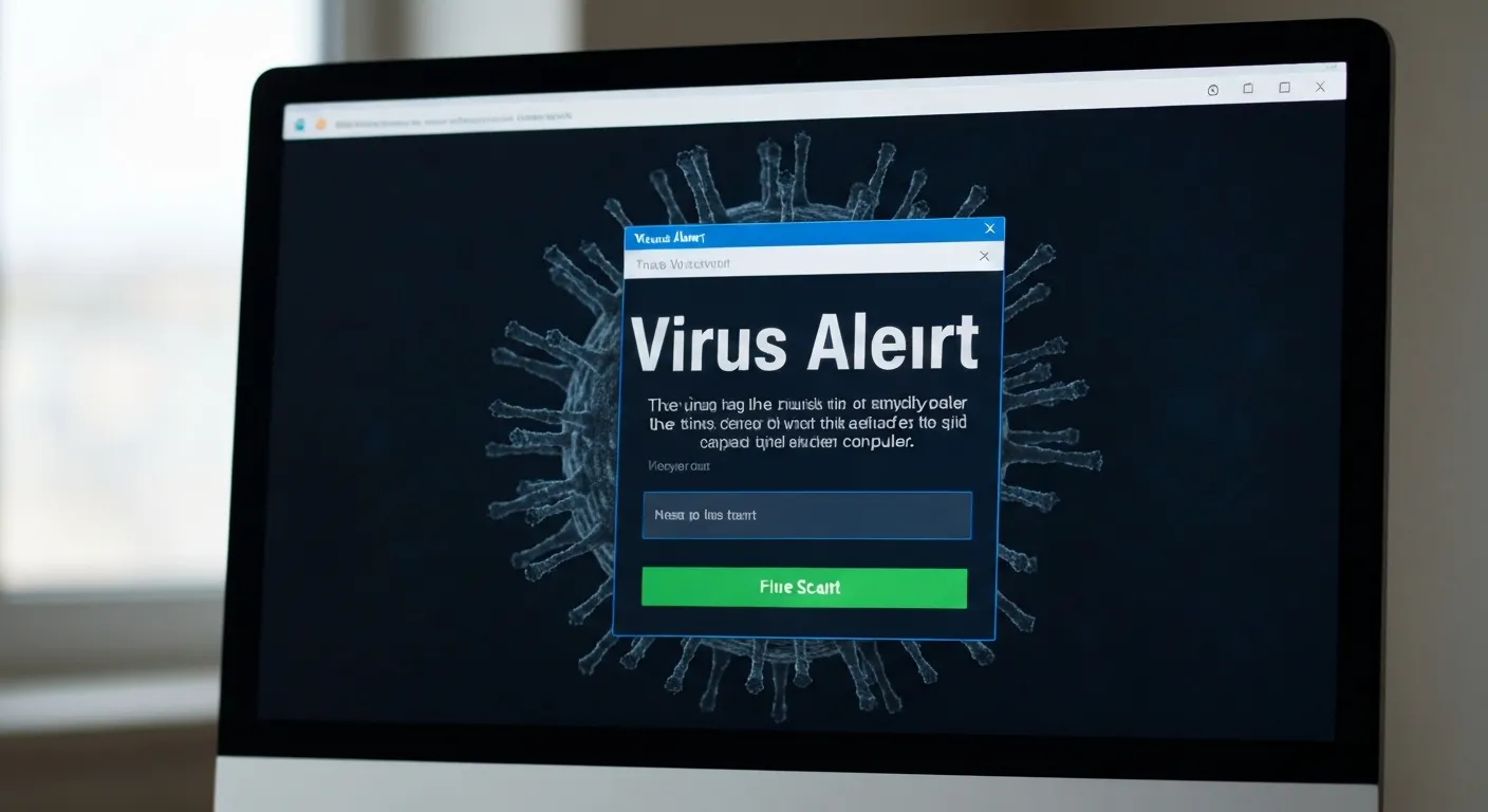 Fausse alerte virus en popup