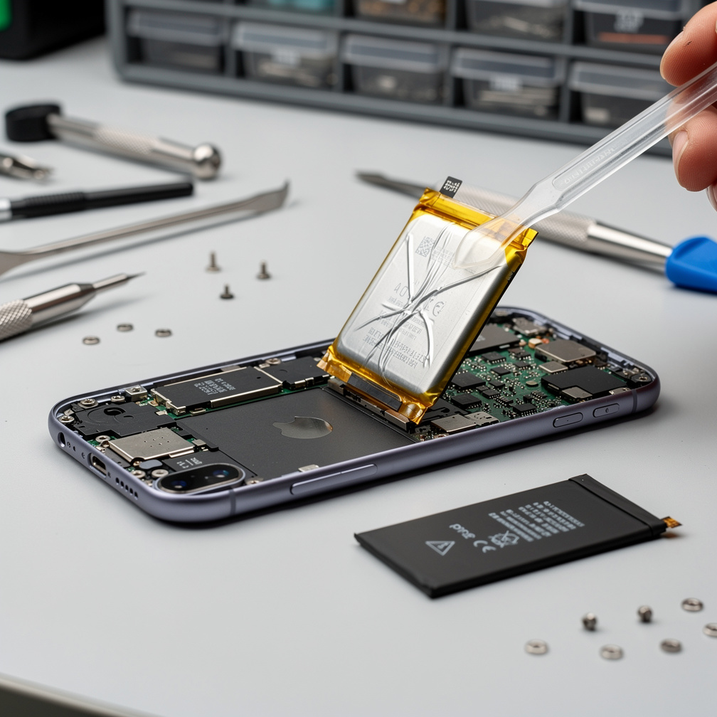 Remplacement batterie smartphone iPhone — changement batterie téléphone Yverdon Suisse romande